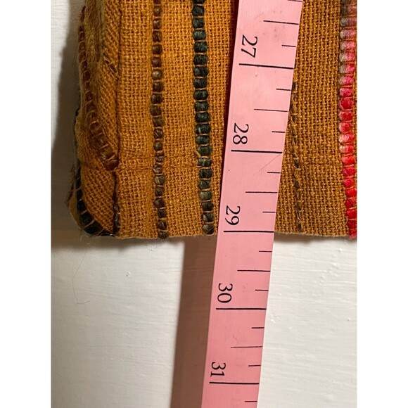 Soft Surroundings Mustard Stripe Zip Cardigan Jacket Asymmetrical Pockets Size L - Picture 11 of 14